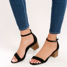 SUJETADOR HARPER NEGRO STACKED TOBILLAS TACONES ALTAS SANDALIAS